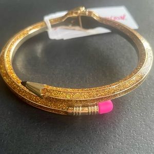 Betsey Johnson Bypass Pencil Bracelet “Back to School” RARE